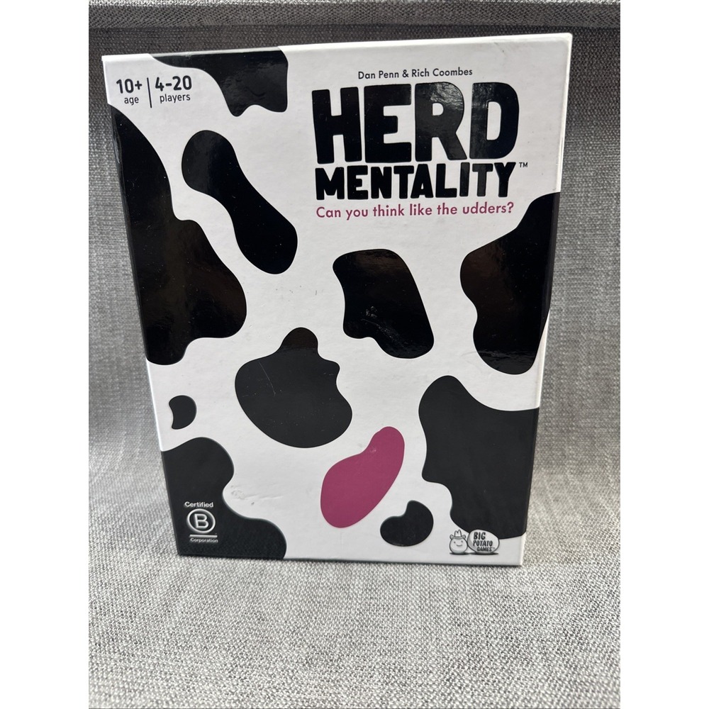Herd Mentality: Udderly Hilarious Board Game, Easy Setup & Play, 4-20 Players